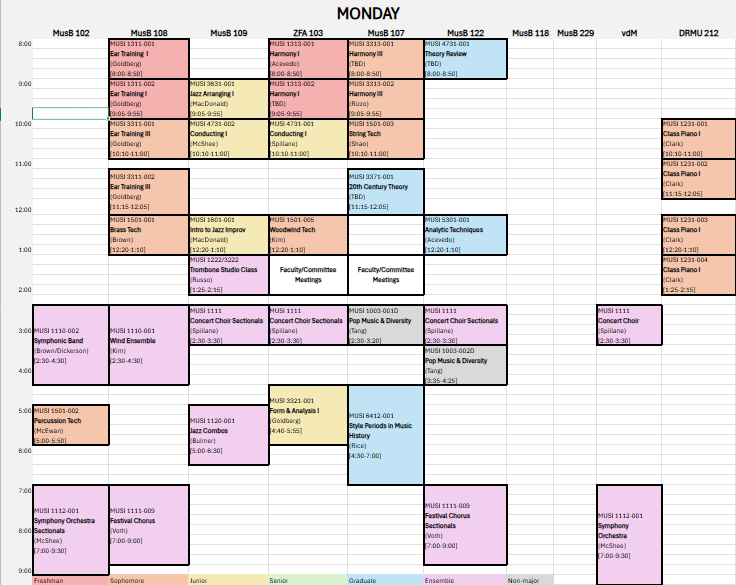 Fall 2025 Monday
