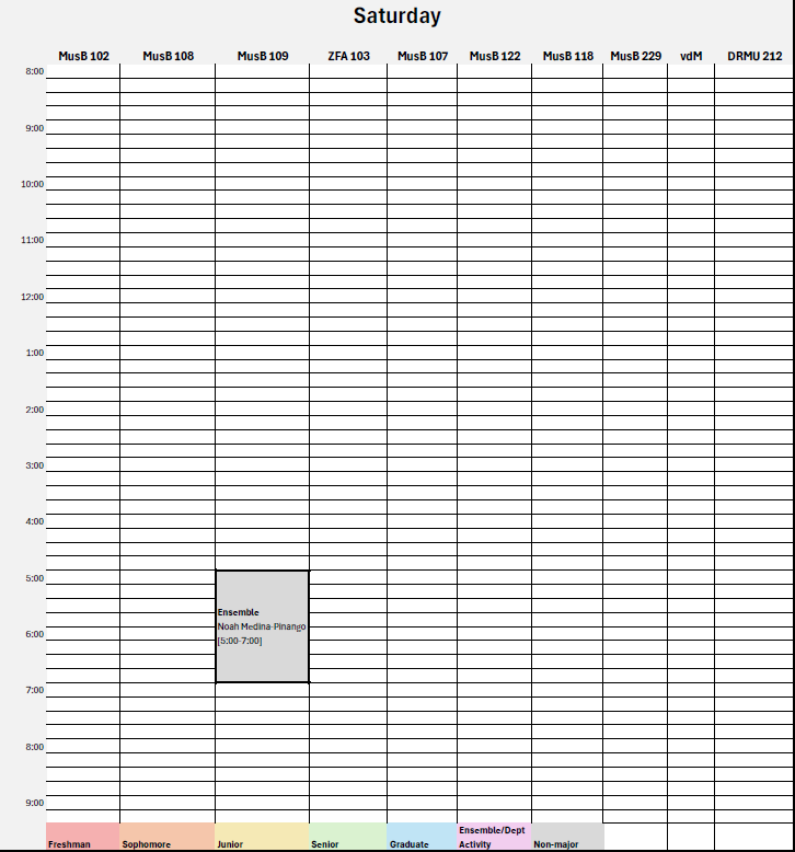 Spring 2026 Saturday